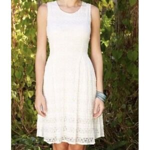 Matilda Jane Lace Dress Womens Size 8 White Hello Lovely‎ Sweet Smiley shabby